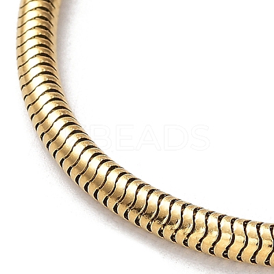 Ion Plating(IP) 304 Stainless Steel Round Snake Chain Necklace NJEW-D045-13G-1