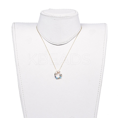 Letter Brass Initial Pendants Necklaces NJEW-JN02584-03-1