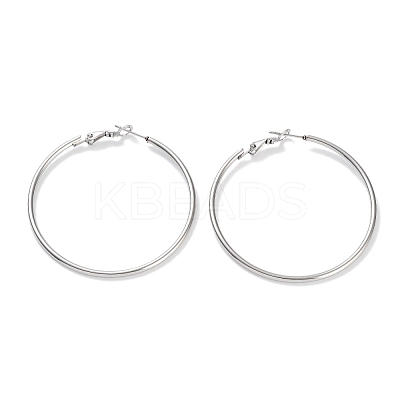 Non-Tarnish Ring 304 Stainless Steel Hoop Earrings for Women Men EJEW-B049-02F-P-1