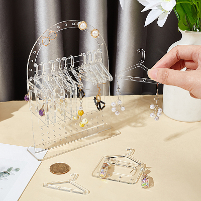 1 Set Transparent Acrylic Earring Display Hanging Stands EDIS-PH0001-53-1
