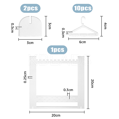 1 Set Transparent Acrylic Earring Hanging Display Stands EDIS-FH0001-07-1