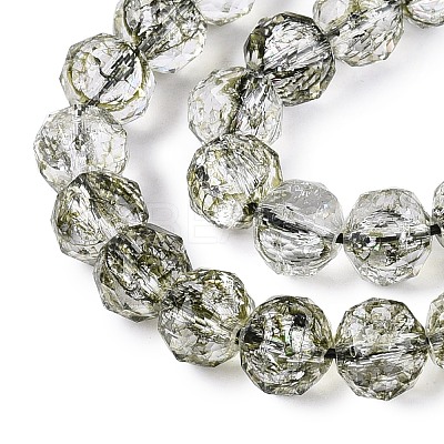 Crackle Transparent Glass Beads Strands GLAA-N063-10mm-03-1