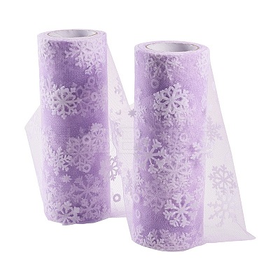 Snowflake Deco Mesh Ribbons OCOR-P010-G09-1