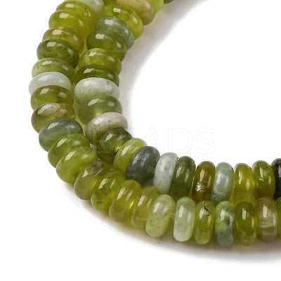 Natural Xiuyan Jade Beads Strands G-L624-H05-6x2mm-1