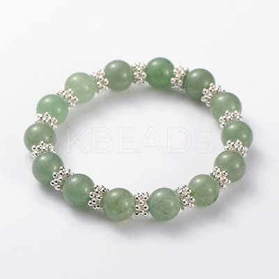 Valentine's Day Charming Natural Gemstone Beaded Stretch Bracelets BJEW-JB01839-1