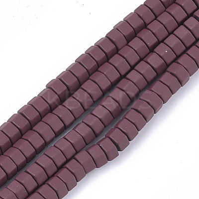 Spray Painted Non-magnetic Synthetic Hematite Beads Strands G-T116-27-21-1