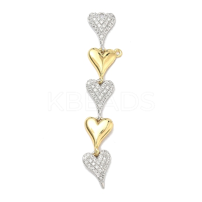 Brass Micro Pave Cubic Zirconia Big Pendants KK-A285-04A-GP-1