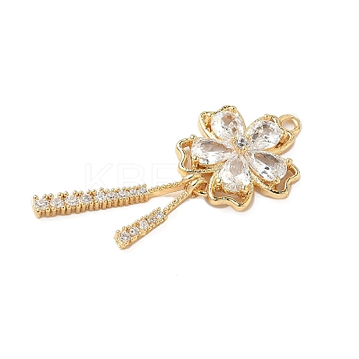 Brass Micro Pave Cubic Zirconia Pendants KK-S531-13G-B-1