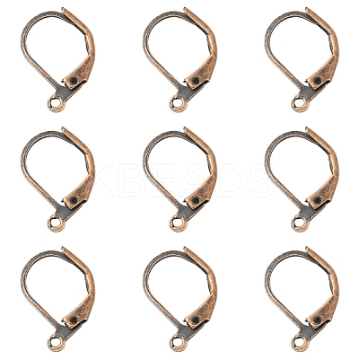 100Pcs Brass Leverback Earring Findings KK-YW0003-37R-1