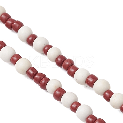 Synthetic Turquoise & Glass Seed Bead Chains Neck Strap for Eyeglasses AJEW-EH00399-1