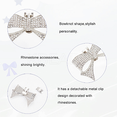 Alloy Rhinestone Shoe Decorations DIY-FG0003-79P-1