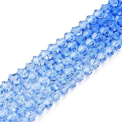 Gradient Color Baking Paint Glass Bead Strands DGLA-A039-T2mm-A020-1