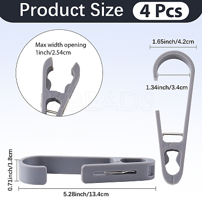 4Pcs Plastic Clothes Clip Hook AJEW-CN0006-34A-1