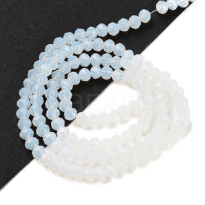 Faceted Clear Glass Rondelle Bead Strands X-GLAA-F001-3x2mm-23-1