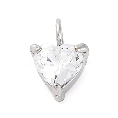 304 Stainless Steel Micro Pave Cubic Zirconia Pendants LS-STAS-U042-02A-P-1