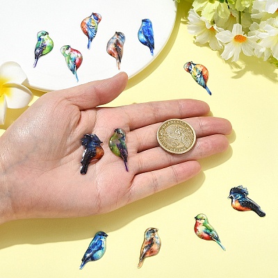 6 Sets 6 Styles Epoxy Resin Pendants RESI-YW0006-38-1