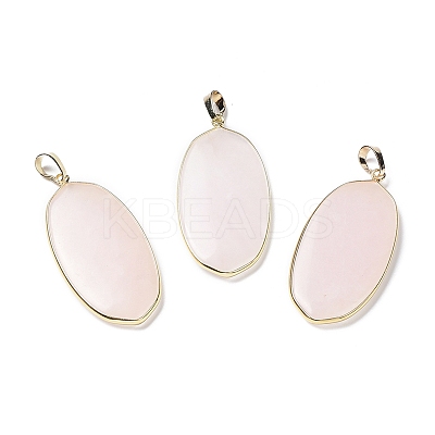 Natural Rose Quartz Pendants G-K338-05G-1