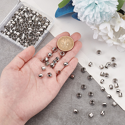 150Pcs 3 Style 304 Stainless Steel European Beads STAS-PH0005-42-1