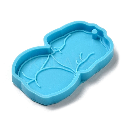 Mother's Day Girl's Back Silicone Pendant Molds AJEW-M221-02A-1