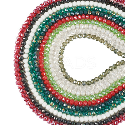 10Strands 10 Colors Electroplate Transparent Glass Beads Strands EGLA-TA0013-32-1