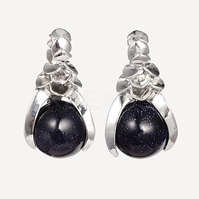 Synthetic Blue Goldstone Pendants G-D643-02-RS-1