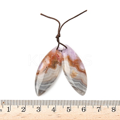 Natural Amethyst Lace Agate Pendants G-S398-03G-1