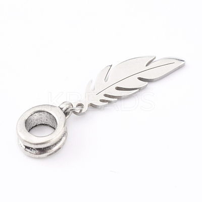 304 Stainless Steel European Dangle Charms PALLOY-JF00624-01-1