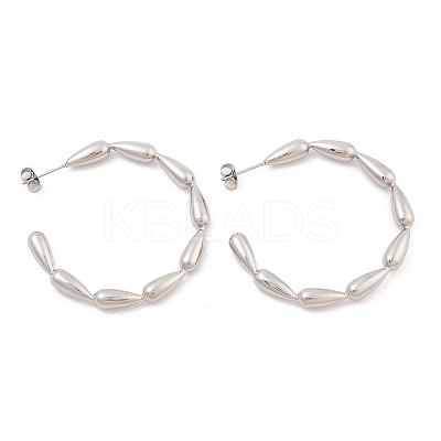 304 Stainless Steel Teardrop Stud Earrings for Women EJEW-C120-20P-1
