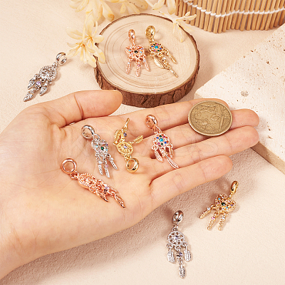 24Pcs 12 Styles Rack Plating Alloy European Dangle Charms MPDL-TA0001-04-1