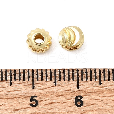 Corrugated Round Brass Beads KK-H520-02D-G-1