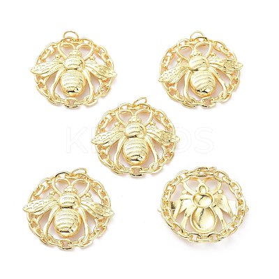 Brass Pendants KK-D004-22G-1