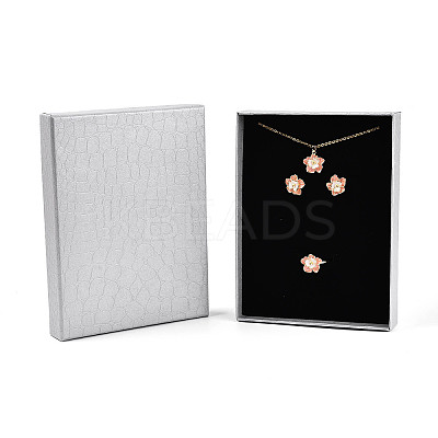 Python Pattern Cardboard Jewelry Set Boxes CBOX-L007-008B-1