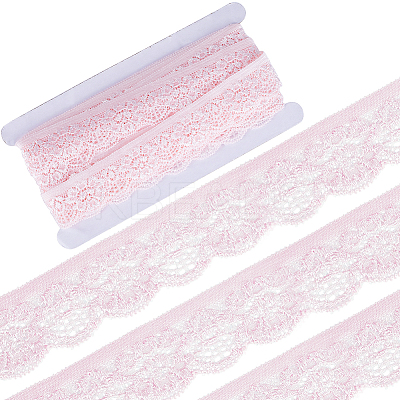 10 Yards Polyester Elastic Lace Trim OCOR-WH0086-04A-1