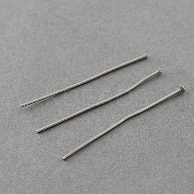 Tarnish Resistant 304 Stainless Steel Flat Head Pins STAS-R046-40mm-1