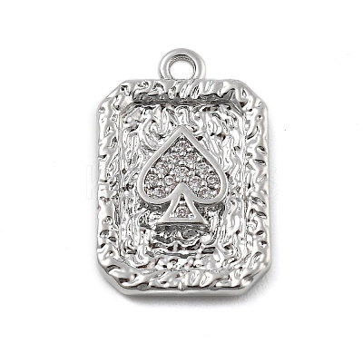 Brass Micro Pave Cubic Zirconia Pendants KK-D283-30P-03-1