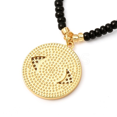Evil Eye Brass Micro Pave Cubic Zirconia Pendant Necklace for Girl Women NJEW-JN03692-1