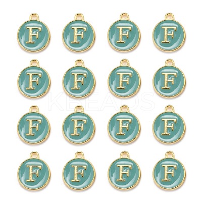 Golden Plated Alloy Enamel Charms X-ENAM-S118-05F-1