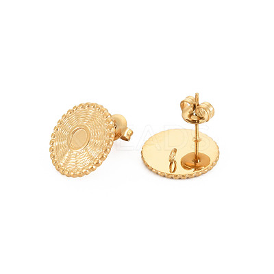 Ion Plating(IP) 304 Stainless Steel Stud Earring Findings STAS-N097-229LG-1