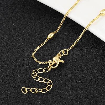 Brass Satellite Chains Necklace for Women NJEW-P265-17G-1