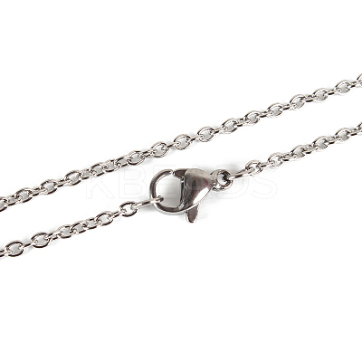 Non-Tarnish 304 Stainless Steel Unisex Cable Chain for Necklace X-STAS-P045-01P-B-1