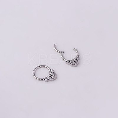 316L Stainless Steel Spider Web Hoop Nose Rings WG66A6F-01-1