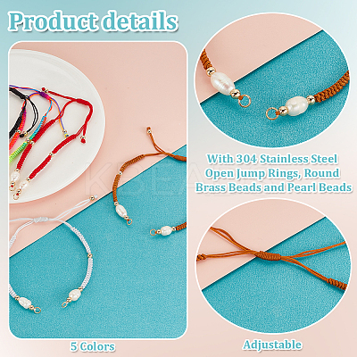 Braided Nylon Cord Bracelet Making AJEW-PH0012-22A-1