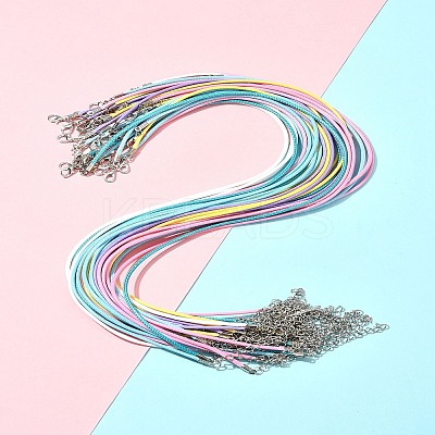 36Pcs 6 Colors Waxed Cord Necklace Making NCOR-FS0001-04-1