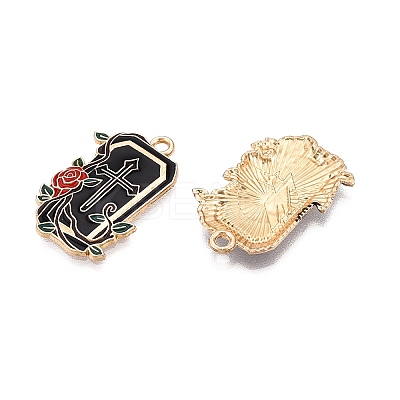 Halloween Theme Rack Plating Alloy Enamel Pendants ENAM-N056-393A-KCG-1