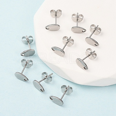 Non-Tarnish 304 Stainless Steel Stud Earring Findings LS-X-STAS-R063-38-1