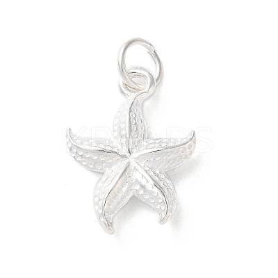 925 Sterling Silver Starfish Pendants STER-E071-02S-01-1