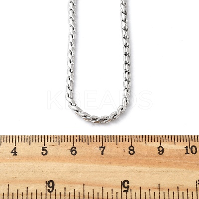 304 Stainless Steel Rope Chain Necklaces for Women NJEW-Q026-02P-1