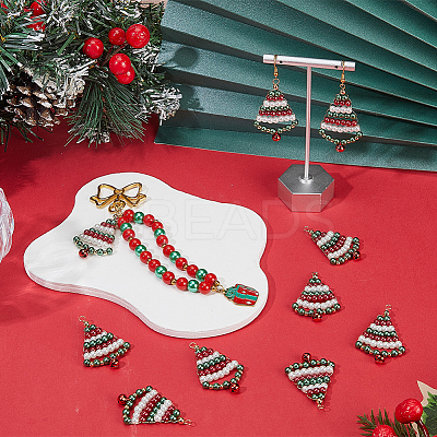 20Pcs Baking Paint Pearlized Glass Pearl Pendants FIND-SC0020-38-1