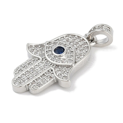 Brass Micro Pave Cubic Zirconia Pendants KK-Q028-64P-1