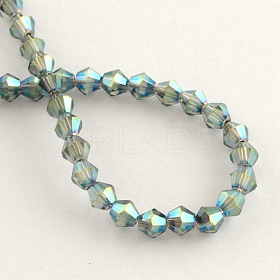 Electroplate Glass Bead Strands LS-EGLA-R094-4mm-09-1